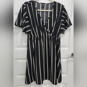 Black and White Striped Dress